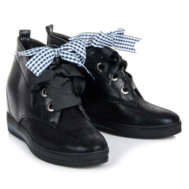 Vinceza Sneakers Nere Con Nastro nero 1