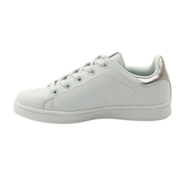 American Club Sneakers cuore americano con sottopiede in pelle bianco grigio 2