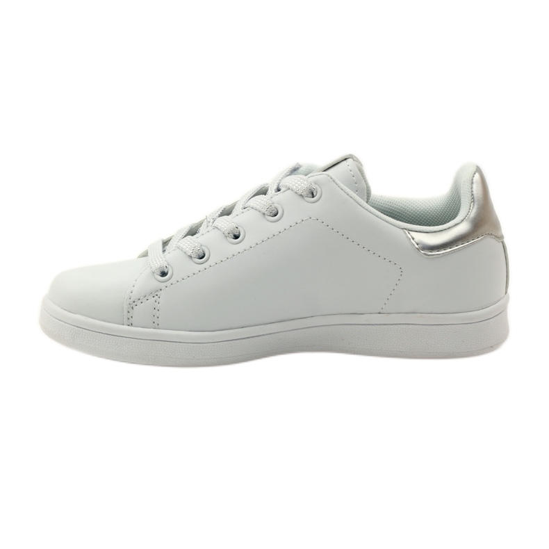 American Club Sneakers cuore americano con sottopiede in pelle bianco grigio 2