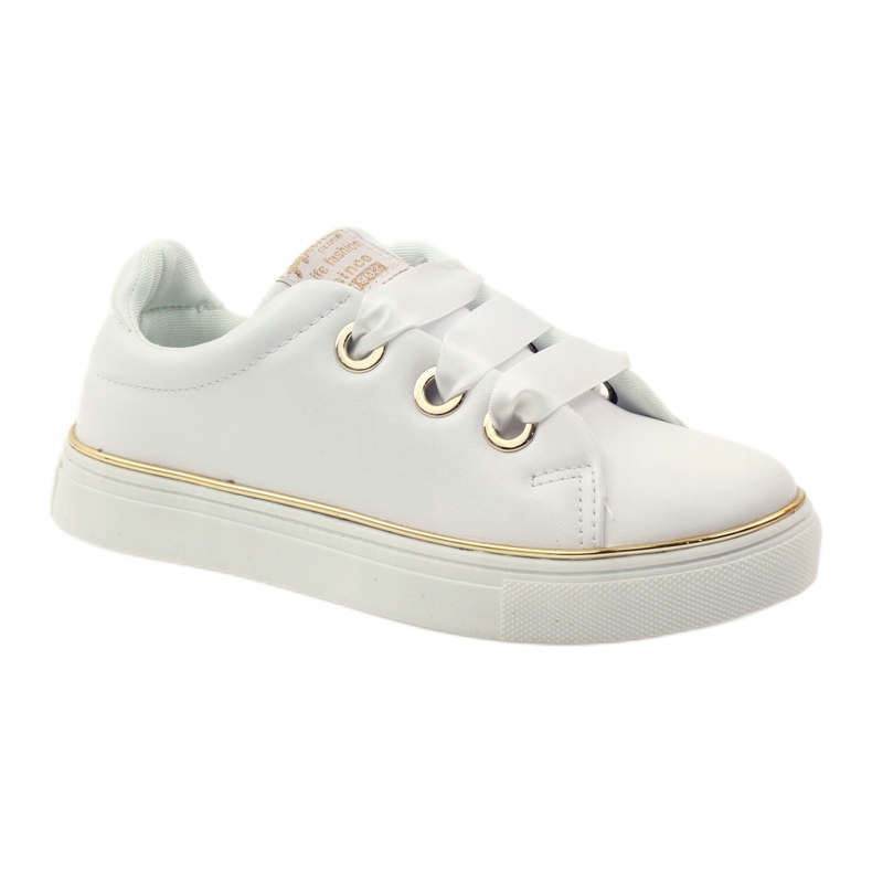 American Club Sneaker da donna Stringa di raso 17152 bianco bianca 1
