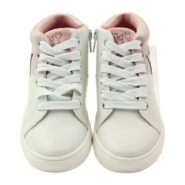 American Club Stivaletti sportivi con soletta americana in pelle rosa grigio bianco 4