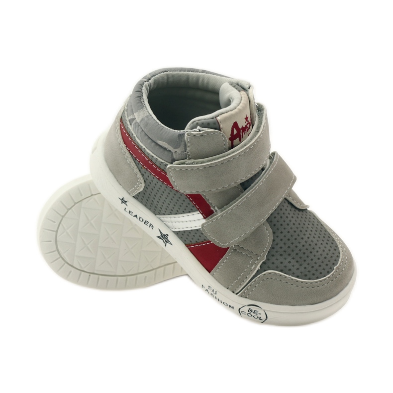 American Club Scarpe sportive americane 17353 rosso grigio 3