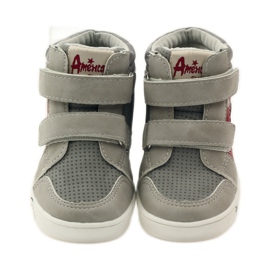 American Club Scarpe sportive americane 17353 rosso grigio 4