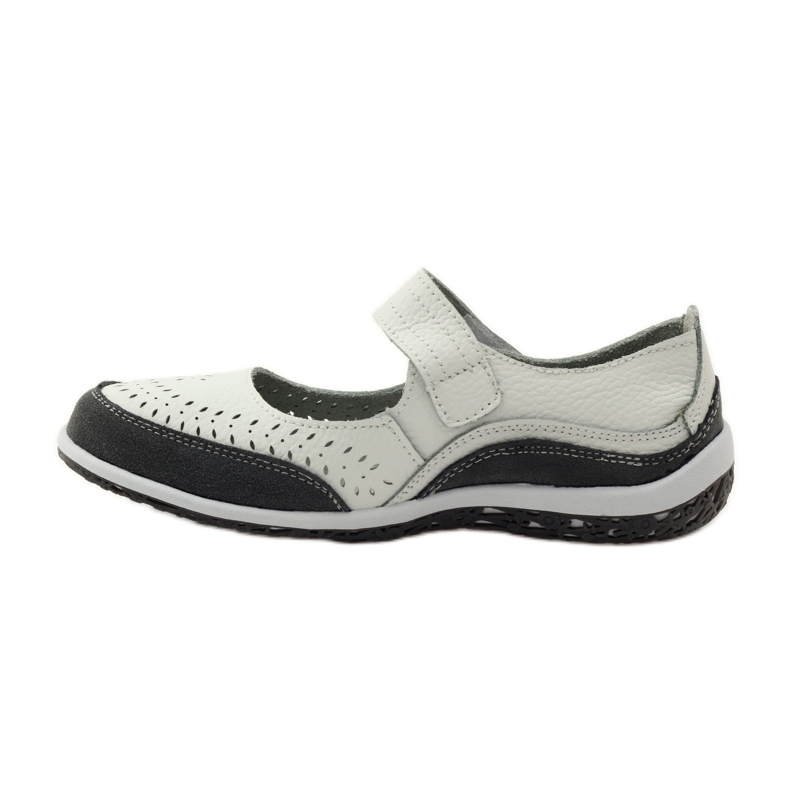 Filippo Ballerine da donna in pelle Vinceza bianco grigio 2