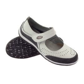 Filippo Ballerine da donna in pelle Vinceza bianca grigio 3
