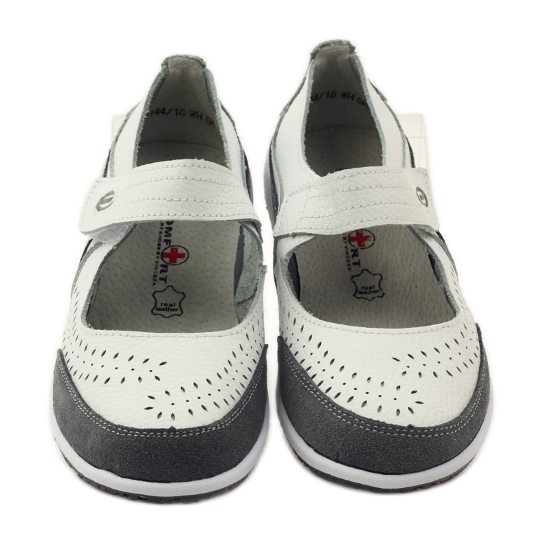 Filippo Ballerine da donna in pelle Vinceza bianco grigio 4