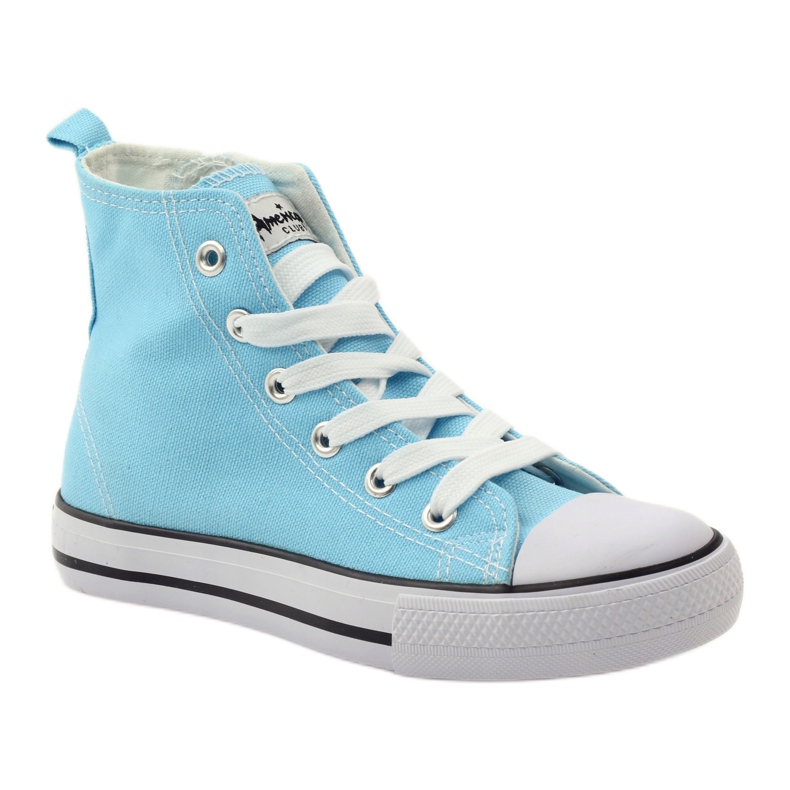 Sneaker stringate American Club bianco blu 1