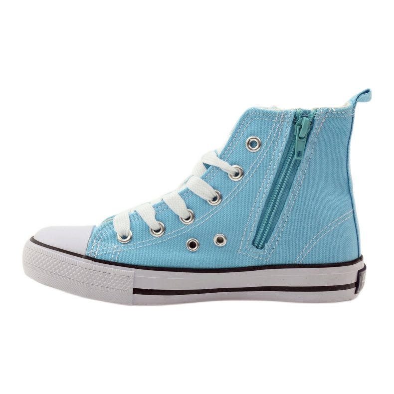 Sneaker stringate American Club bianca blu 2