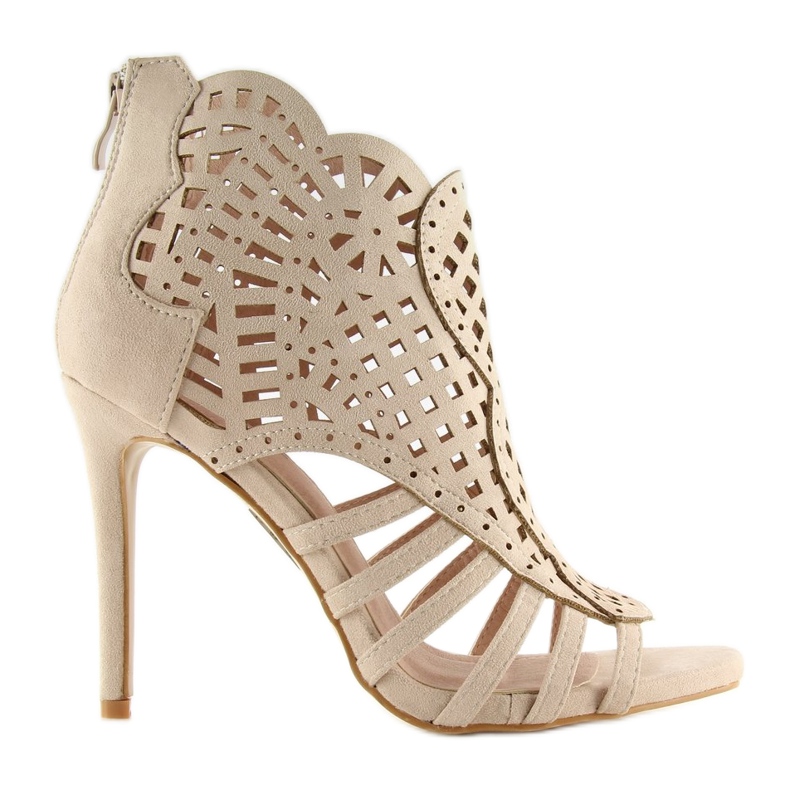 Stivali open toe beige open toe M286 Beige 1