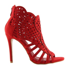 Stivali open toe rossi open toe M286 Red rosso 1