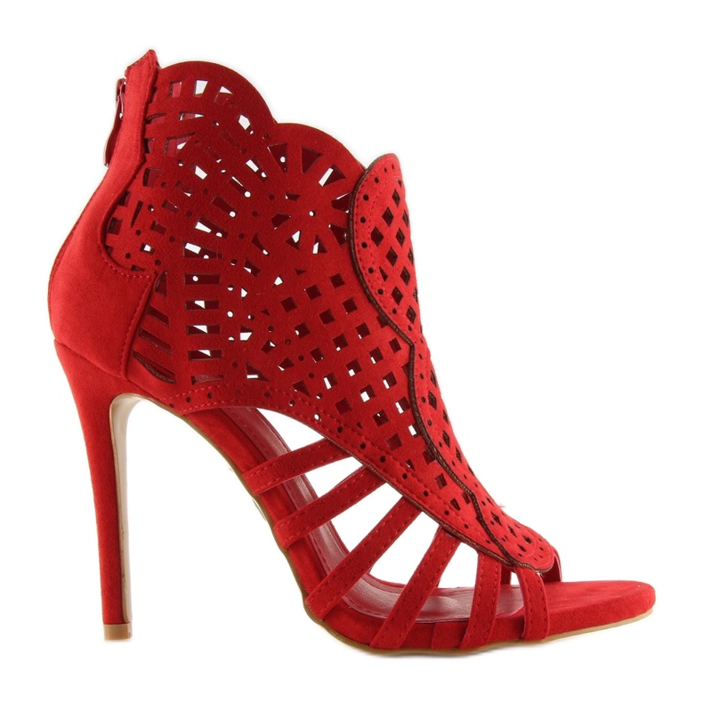 Stivali open toe rossi open toe M286 Red rosso 1