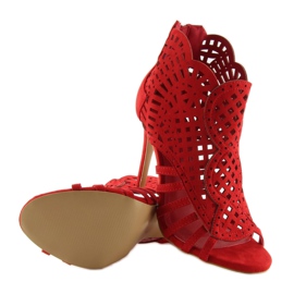 Stivali open toe rossi open toe M286 Red rosso 2