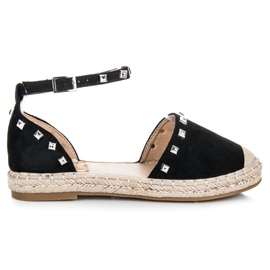 Nio Nio Sandali espadrillas piatti nero 1