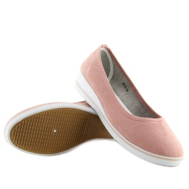Ballerine su zeppe rosa D73 rosa 1