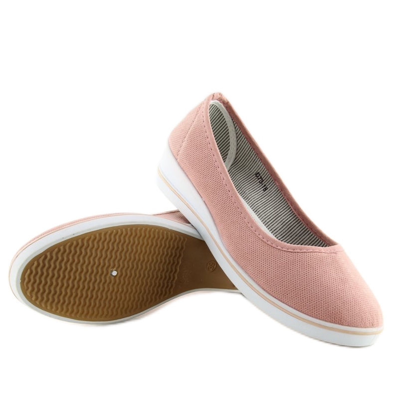 Ballerine su zeppe rosa D73 rosa 1