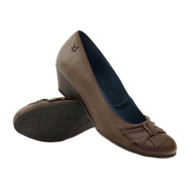 Décolleté da donna con fiocco Caprice 22307 marrone multicolore 3