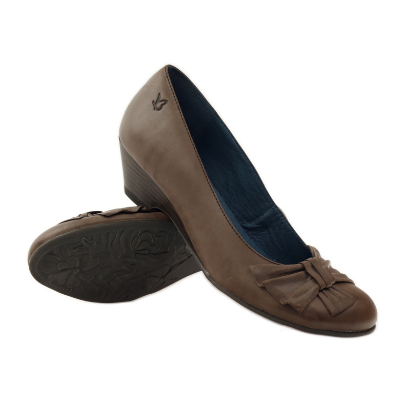 Décolleté da donna con fiocco Caprice 22307 marrone multicolore 3