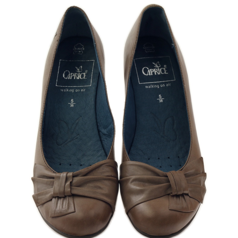 Décolleté da donna con fiocco Caprice 22307 marrone multicolore 4