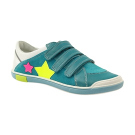 Scarpe da ragazza con velcro Bartek rosa giallo blu bianca 1