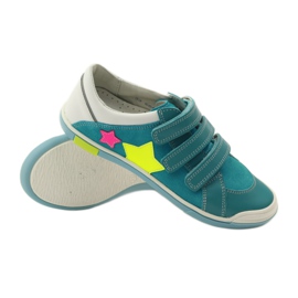 Scarpe da ragazza con velcro Bartek rosa giallo blu bianco 3