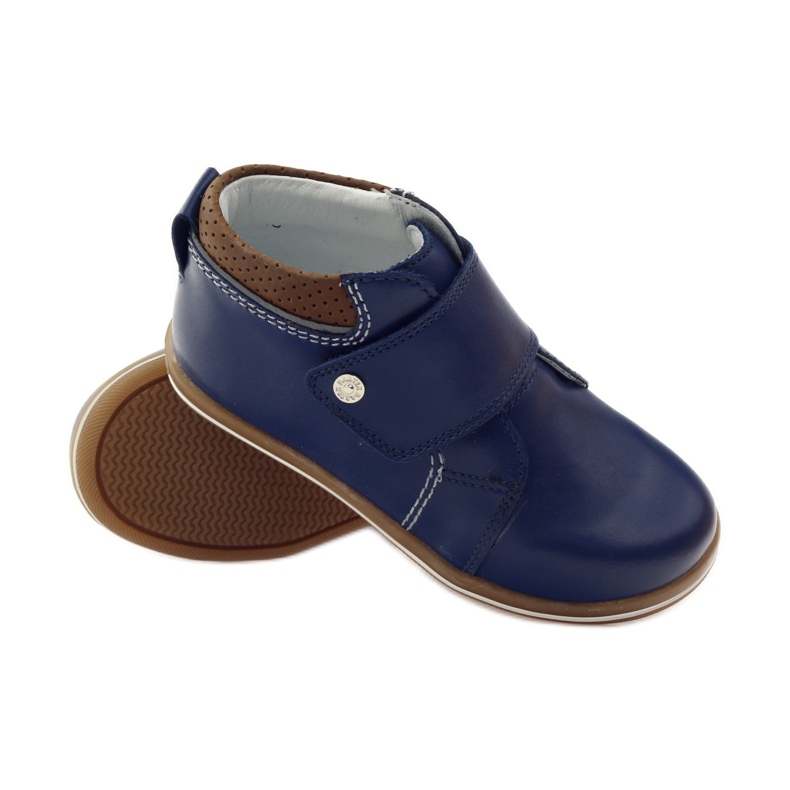 Stivali in velcro Bartek 31829 blu navy marrone 3