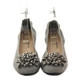 Filippo Ballerine con fiocco e perline grigie grigio 4