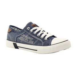 DK 0024 sneakers in denim sneakers allacciate blu navy 1