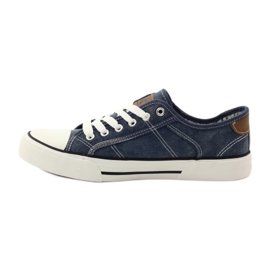 DK 0024 sneakers in denim sneakers allacciate blu navy 2