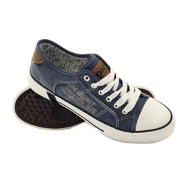 DK 0024 sneakers in denim sneakers allacciate blu navy 3