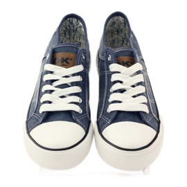 DK 0024 sneakers in denim sneakers allacciate blu navy 4