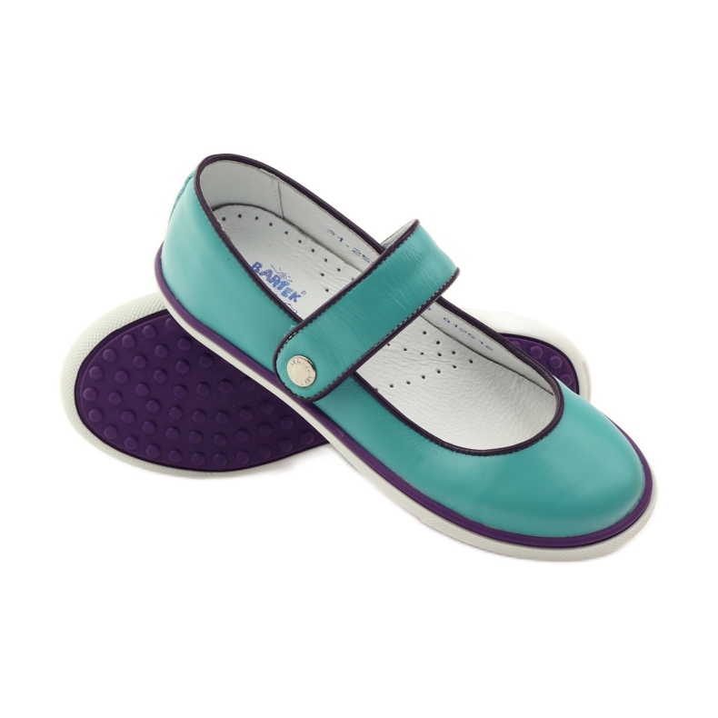 Ballerine per bambini Bartek 28368 turchese verde viola bianco 3