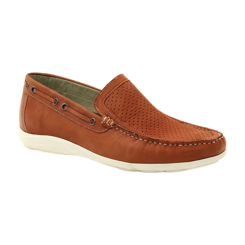Scarpe da uomo mocassini Caprice 14650 marrone arancia 1