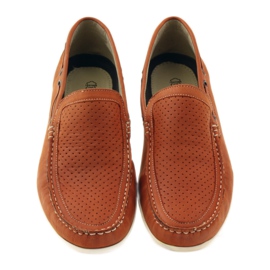 Scarpe da uomo mocassini Caprice 14650 marrone arancia 4