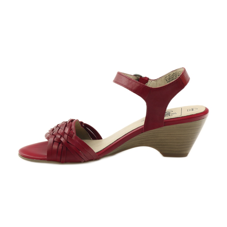 Sandali rossi sulla zeppa Caprice 28303 rosso 2
