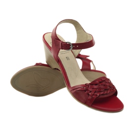 Sandali rossi sulla zeppa Caprice 28303 rosso 3