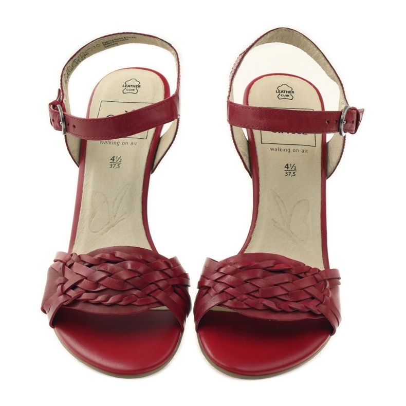 Sandali rossi sulla zeppa Caprice 28303 rosso 4