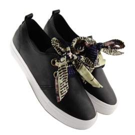 Nero XL09P Sneakers nere legate con un nastro 2