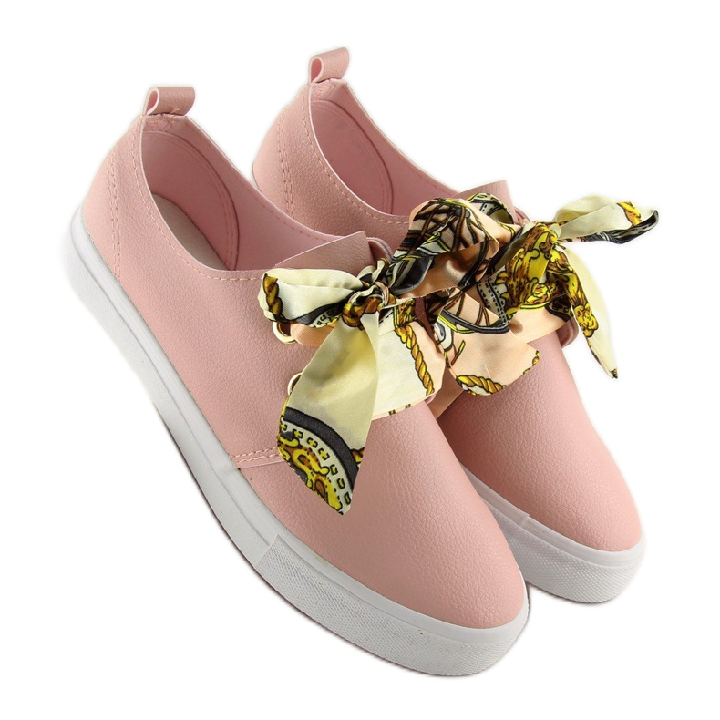 Sneakers allacciate con un nastro rosa XL09P Pink 2
