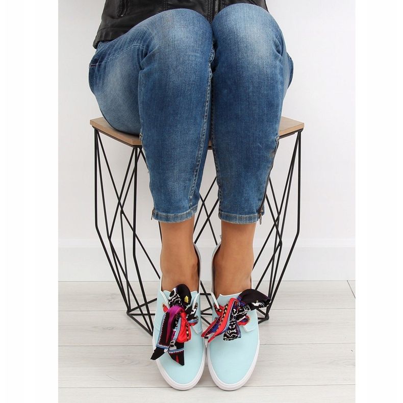 Sneakers allacciate con nastro blu XL09P L.BLUE 1