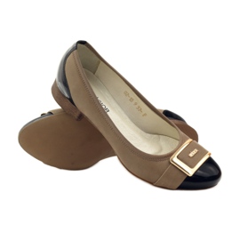 Neścior Décolleté con fibbia beige giallo marrone nero 3