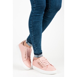 Sneakers rosa con perline 1