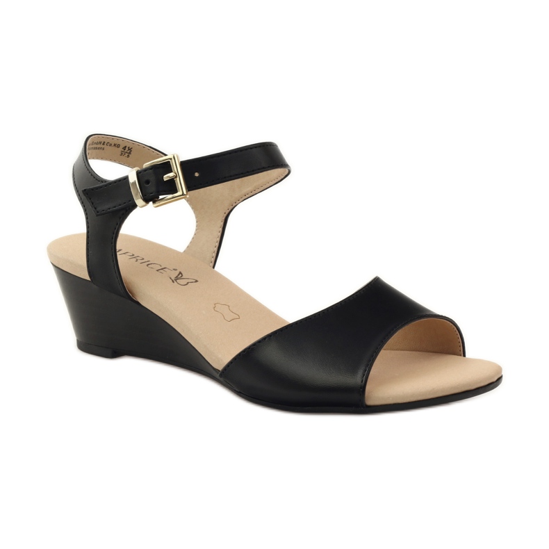 Caprice scarpe donna sandali in pelle 28213 nero 1