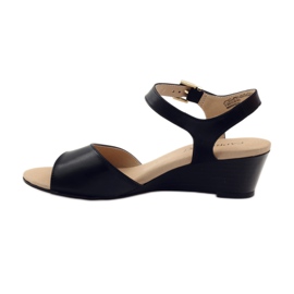 Caprice scarpe donna sandali in pelle 28213 nero 2