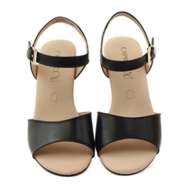 Caprice scarpe donna sandali in pelle 28213 nero 4