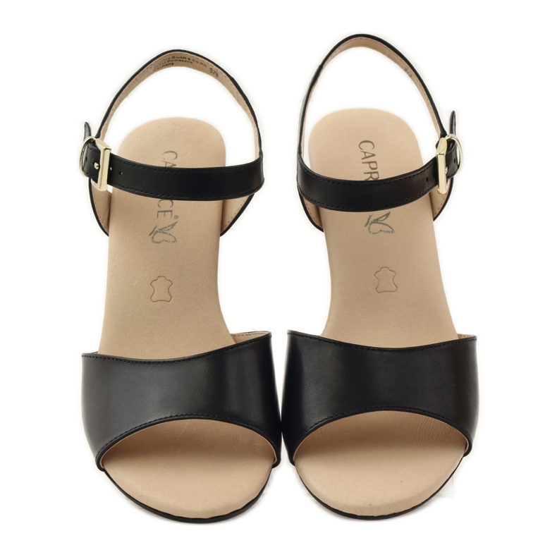 Caprice scarpe donna sandali in pelle 28213 nero 4