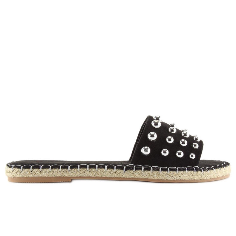Ciabatte espadrillas nere da donna nere nero 2