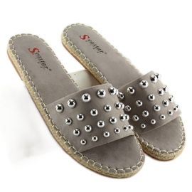 Grigio Espadrillas da donna grigie LL-120P Grigio 1