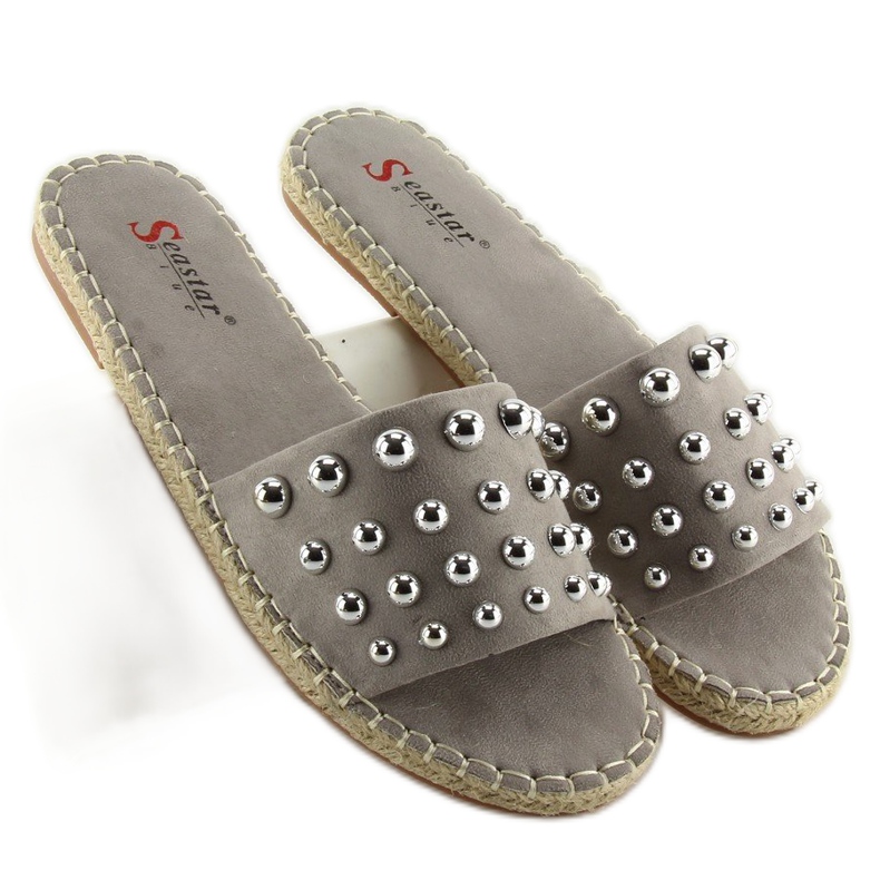Grigio Espadrillas da donna grigie LL-120P Grigio 1