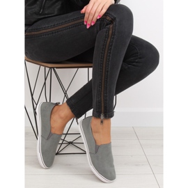 Sneakers slipony XL07P D.GRAY grigie grigio 1