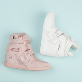 Vices Morsetti per scarpe da ginnastica in velcro rosa 1